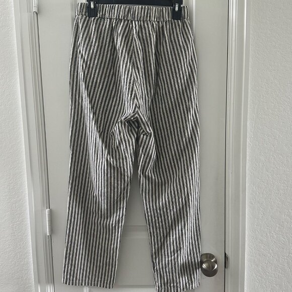 Striped Polyester Drawstring Pants L - Picture 2 of 6
